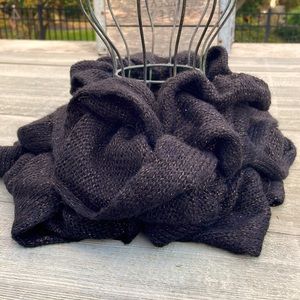 Calvin Klein Black with Silver Metallic Thread Infinity Scarf